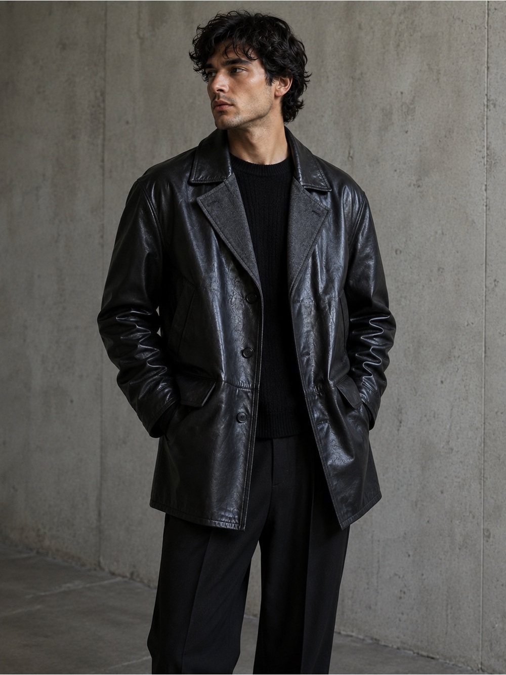 Loro Piana for Marco Pierguidi Reversible Lambskin Storm System Coat Size XXL